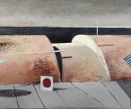 Michael Hegewald, Stranddurchgang (rosé), 2011, Öl auf Leinwand, 50 x 60 cm