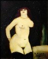 Herta Günther, Akt, 1978, Öl auf Malpappe, 17,8 x 14,8 cm