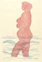 Walter Arnold, Im Wasser II, 1971, Farbholzschnitt auf Japanpapier, 38,3 x 27,5 cm