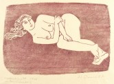 Walter Arnold, In den Dünen I, 1966, Holzschnitt auf Japanpapier, 23,9 x 35 cm