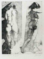 Arno Rink Lot´s Weib ∙ 1982 ∙ Lithografie ∙ 1225 ∙ 33 x 25,5 cm (Stein) ∙ 66 x 53 cm (Blatt) ∙ signiert & datiert