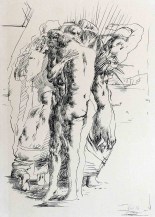 Arno Rink, Figurenkomposition, 1976 ∙ Feder auf Karton ∙ 51 x 37 cm (Blatt) ∙ signiert & datiert