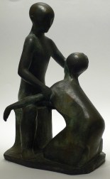 Hermann Naumann, Tröstung, Bronze, 1950
