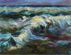 Mandy Friedrich, Meereswellen, 2009, Öl auf Leinwand, 100 x 130 cm