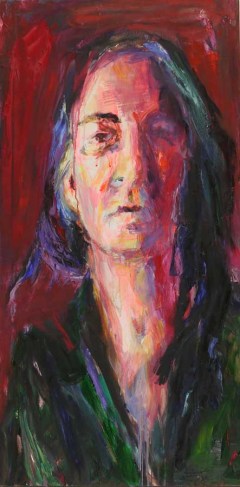 Mandy Friedrich, Patti Smith, 2006, Öl und Acryl auf Leinwand, 100 x 50 cm