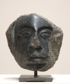 Peter Makolies, Kleiner schwarzer Kopf, 2012, Granit, Höhe 18 cm