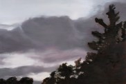Iris Brankatschk, Wolken abends I, 2014/2015, Öl auf Leinwand, 100 x 150 cm