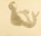 Walter Arnold, Überraschte, 1969, Bleistiftzeichnung, laviert, 28,0 x 33,5 cm