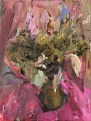 Johannes Heisig, Variationen eines Blumenstraußes V, 2015, Öl auf Leinwand, 40 x 30 cm