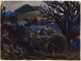 Curt Querner, Dunkler Märzabend, 1961, Aquarell, 47,8 x 64,5 cm, WVZ Dittrich B 1020