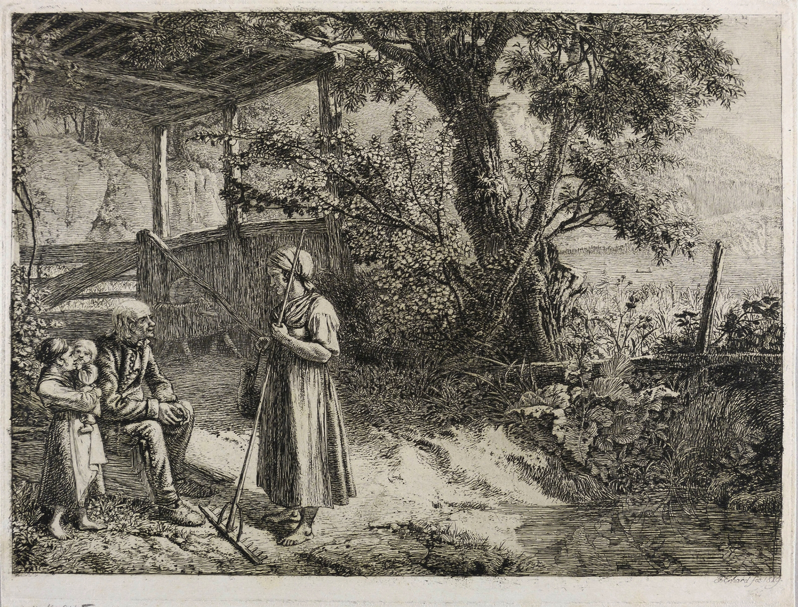 Johann Christoph Erhard, Die Bäuerin mit dem Rechen, 1819