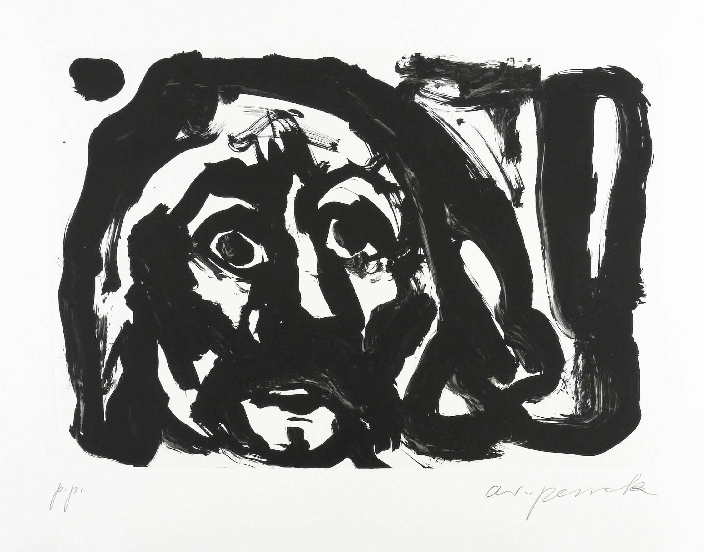 A.R. Penck, Ohne Titel (Großer Kopf), 1995