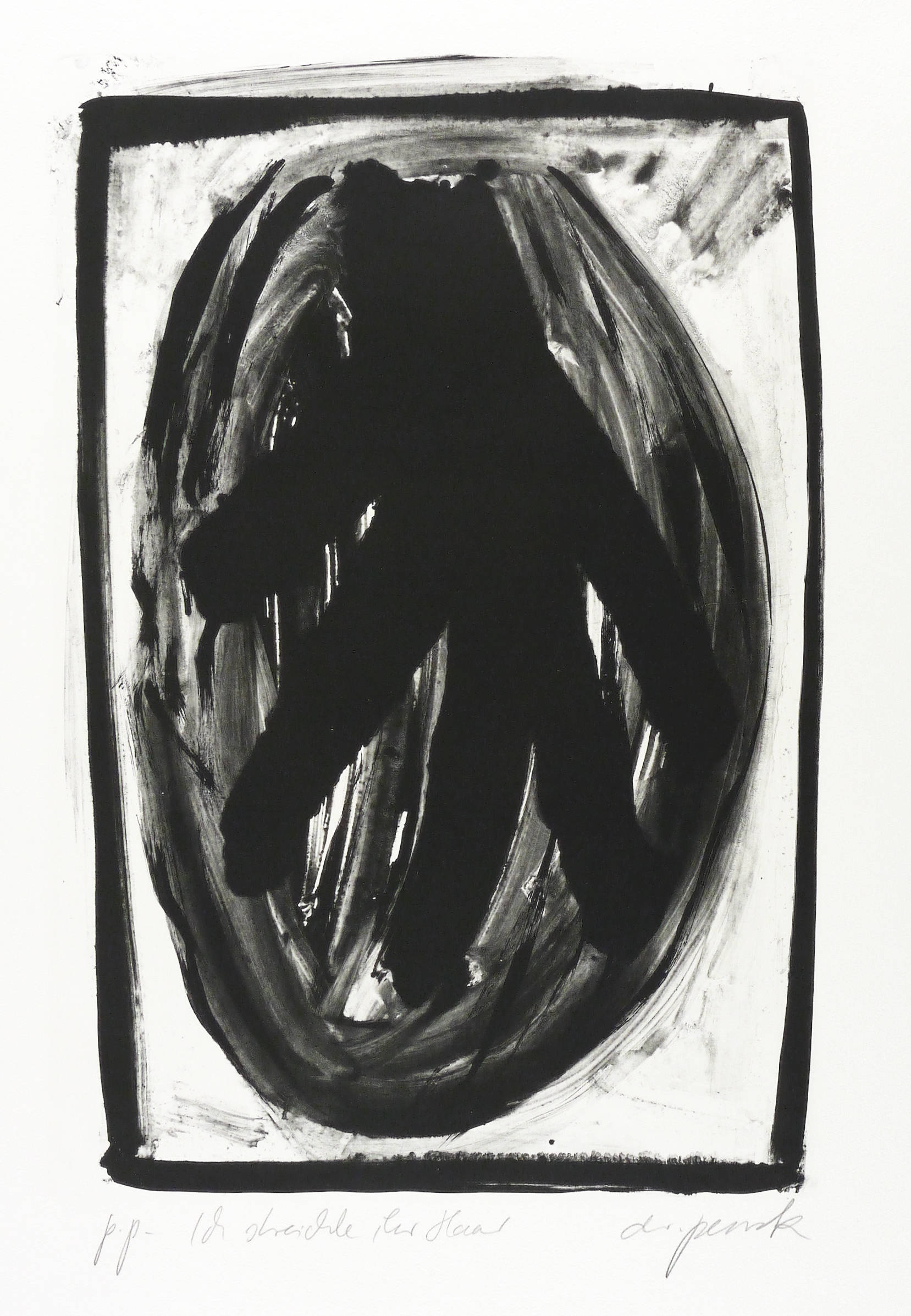 A.R. Penck, Ich streichle ihr Haar, 1995