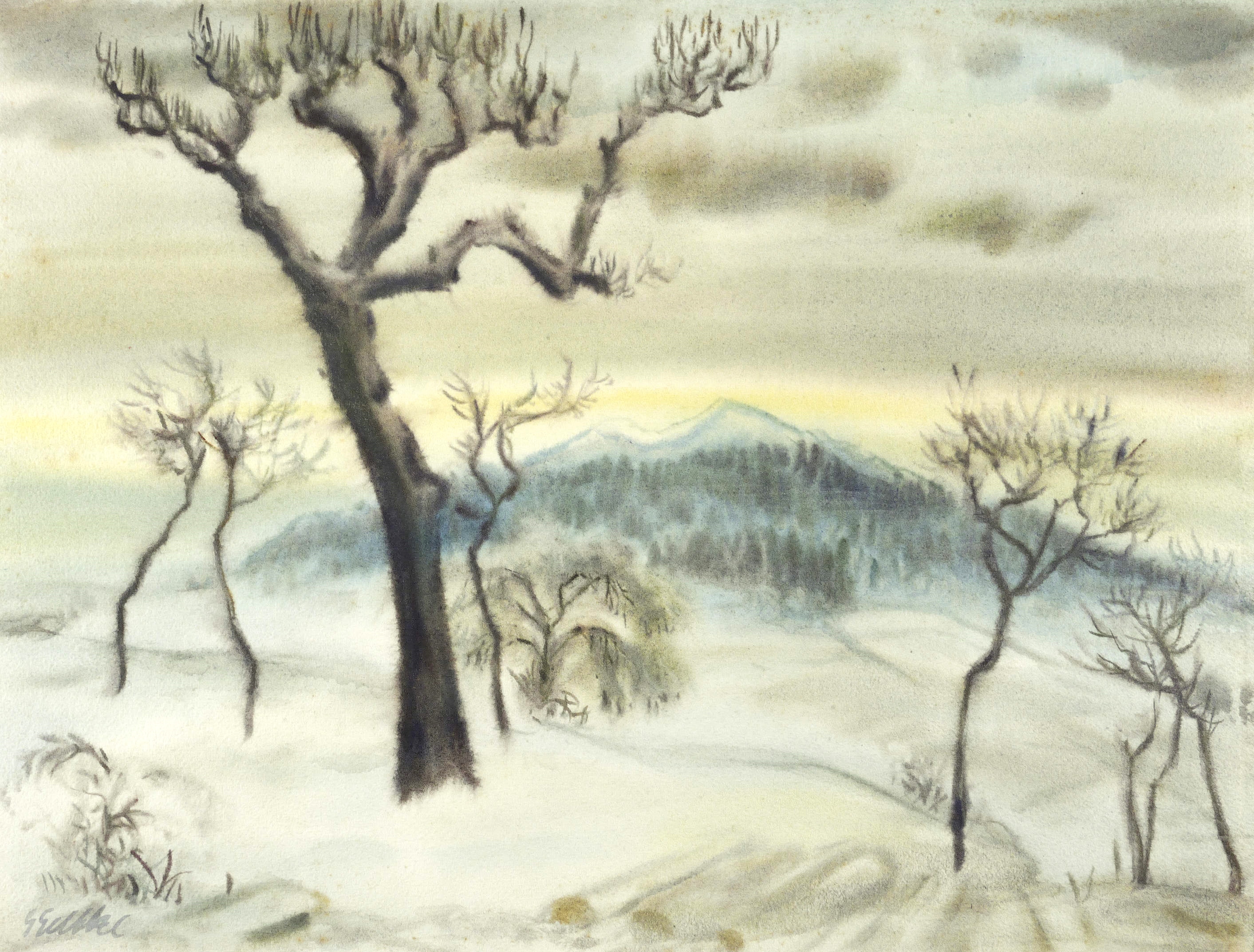 Georg Gelbke, Winterlandschaft, um 1930