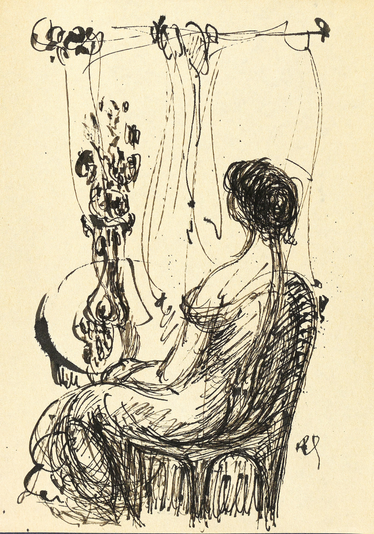 Rudi Gruner – „Dame am Fenster sitzend“