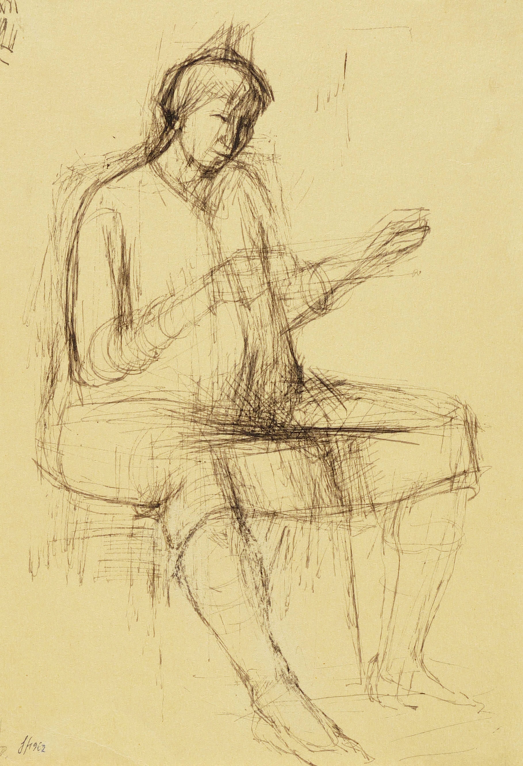 Helmut Heinze – „Schwangere sitzend“