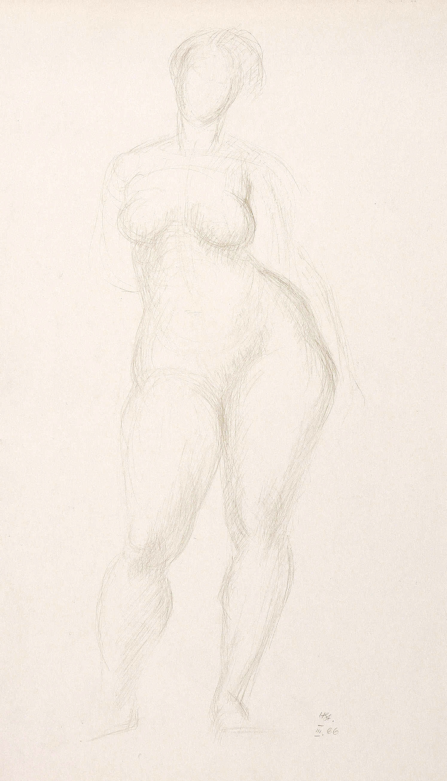 Hans Steger – „Stehende weibliche Aktstudie“