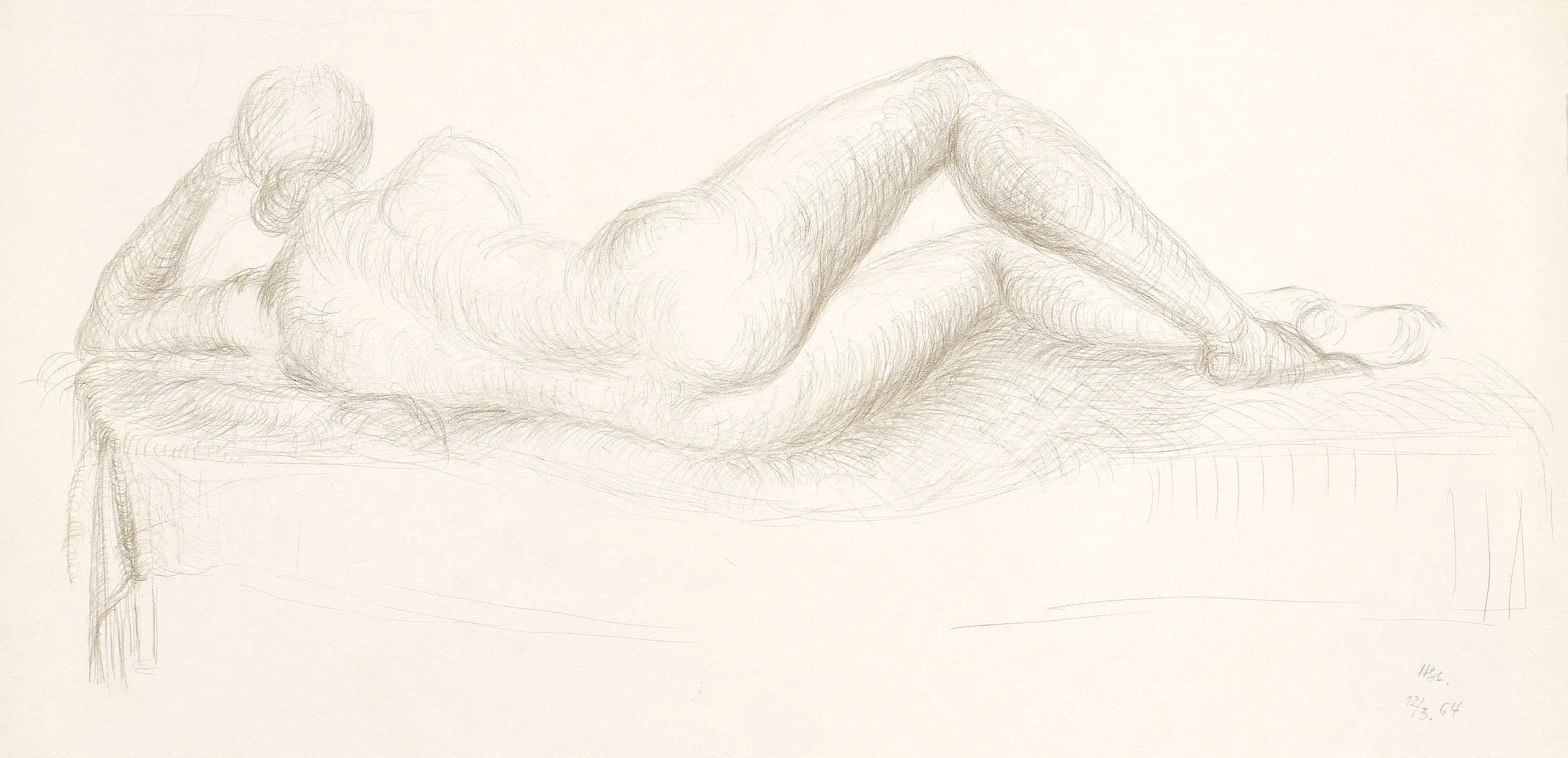 Hans Steger – „Liegender weiblicher Rückenakt“