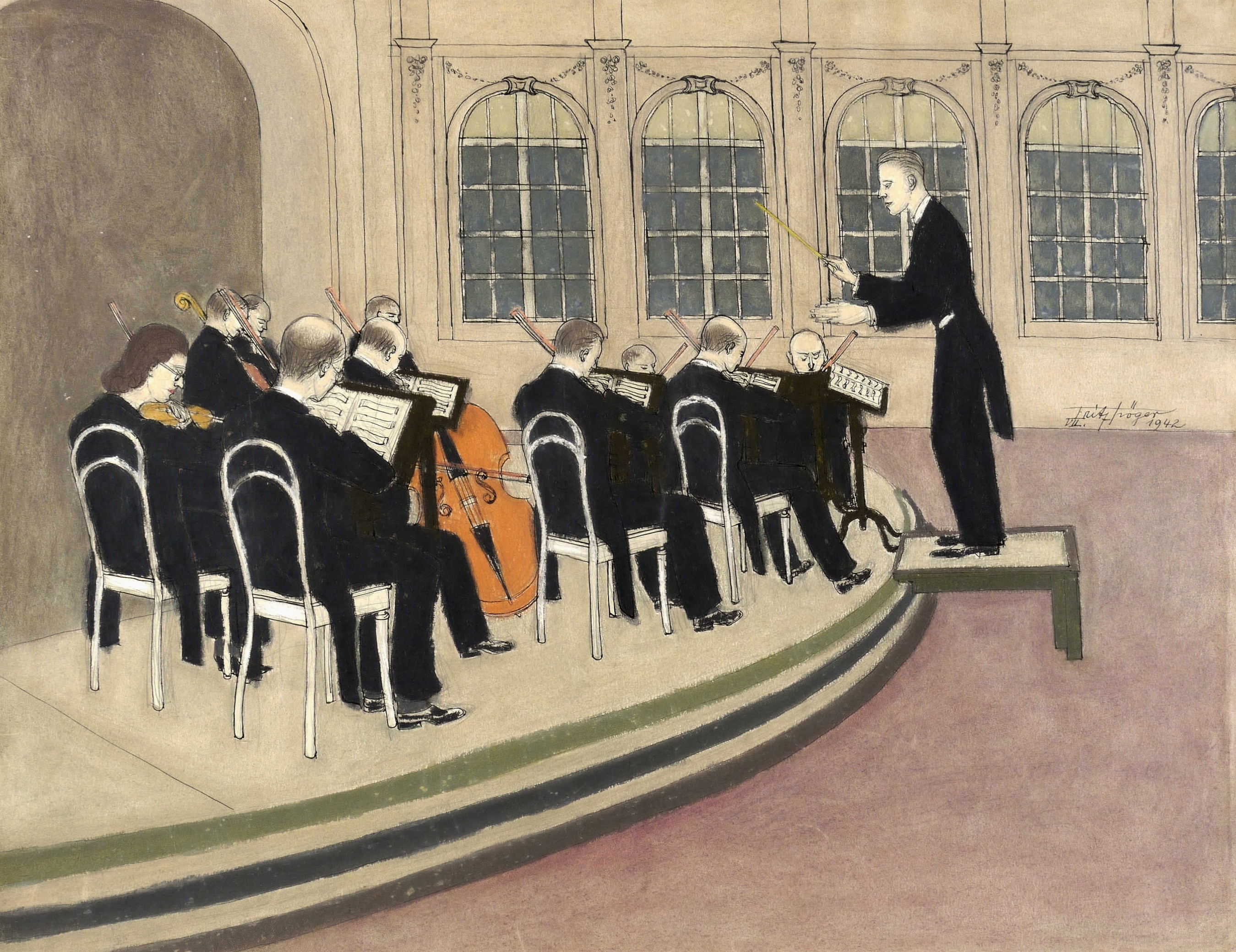 Fritz Tröger, Musikserenade im Zwinger, 1942