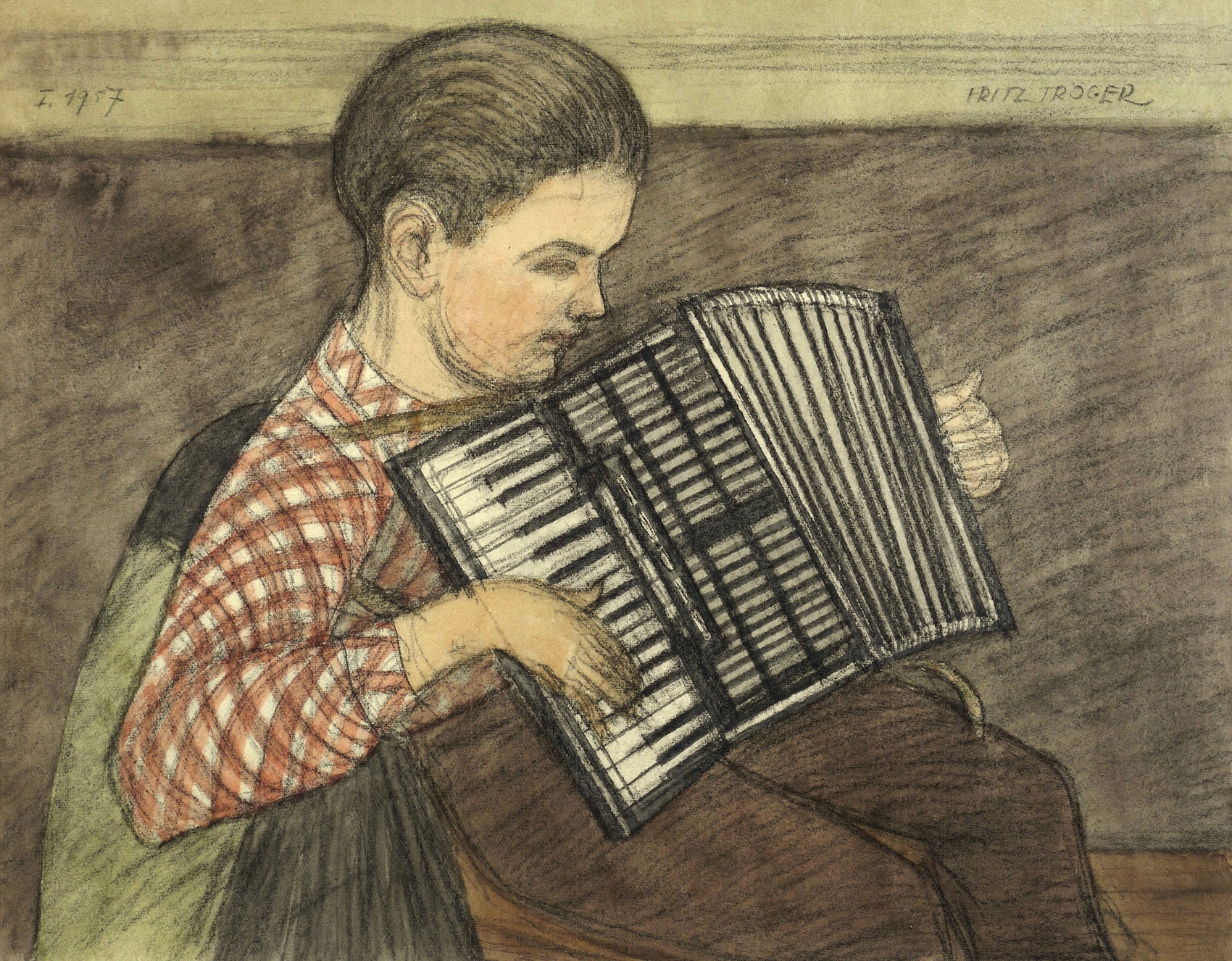 Fritz Tröger – „Akkordeon spielender Junge“