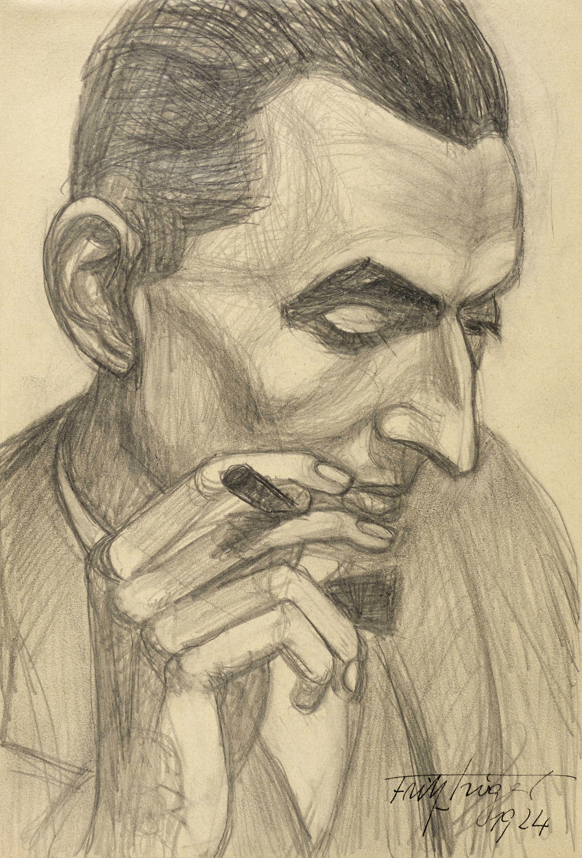 Fritz Tröger, Bildnis Horst Saupe, 1924