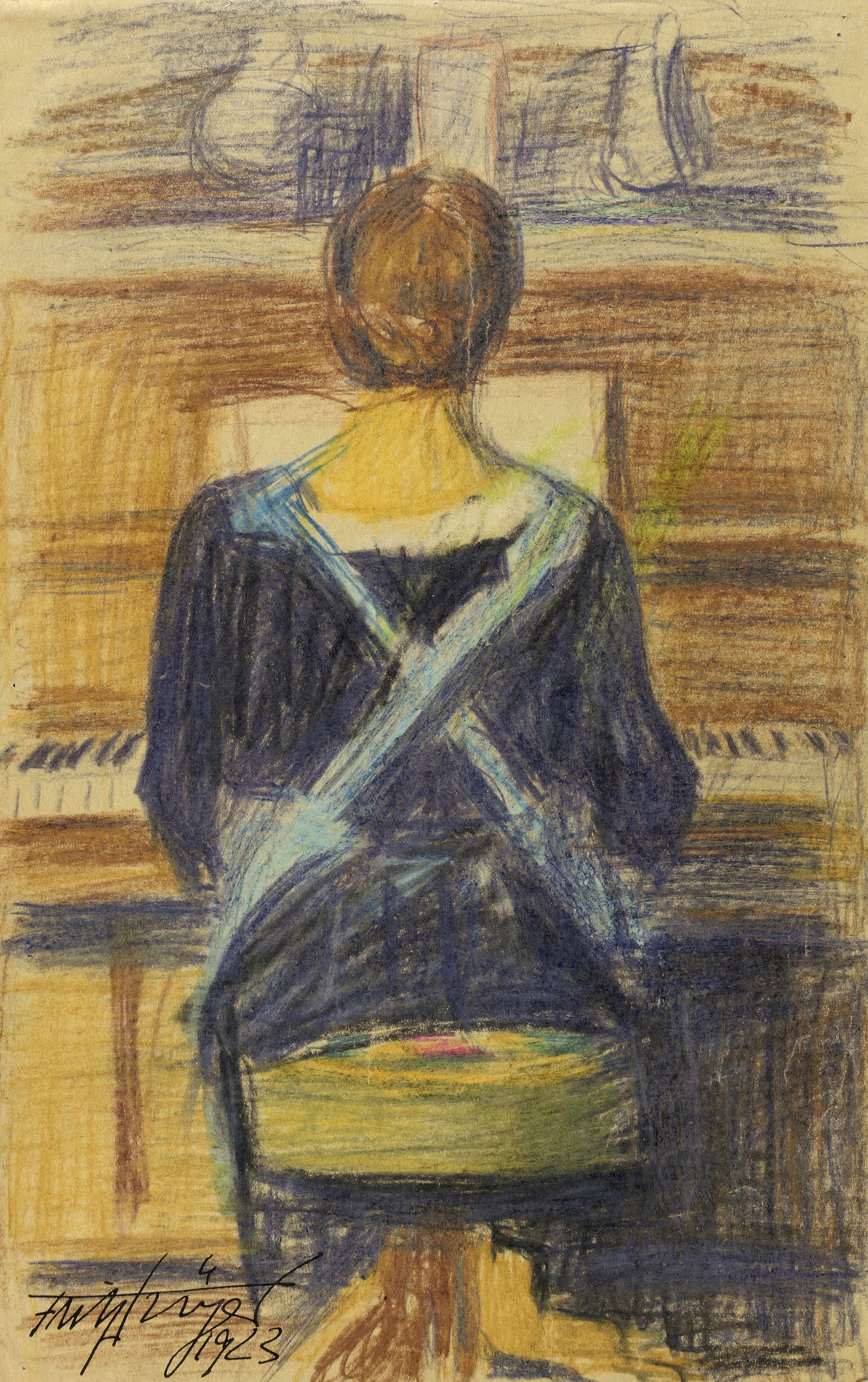 Fritz Tröger, Klavierspielerin, 1923