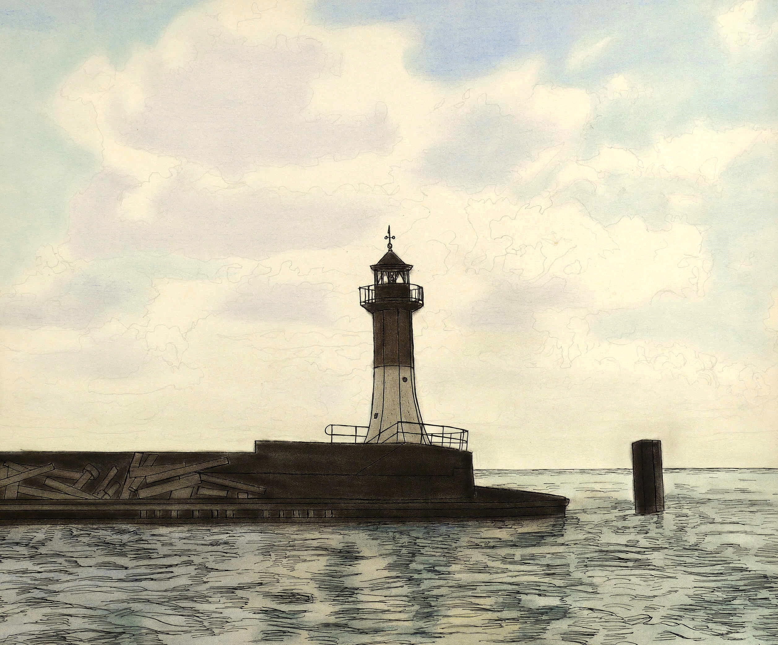 Fritz Tröger – „Hafeneinfahrt Sassnitz“