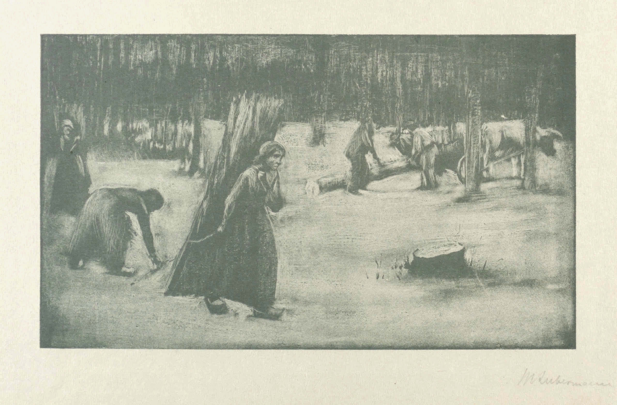 Holzsammler im Walde