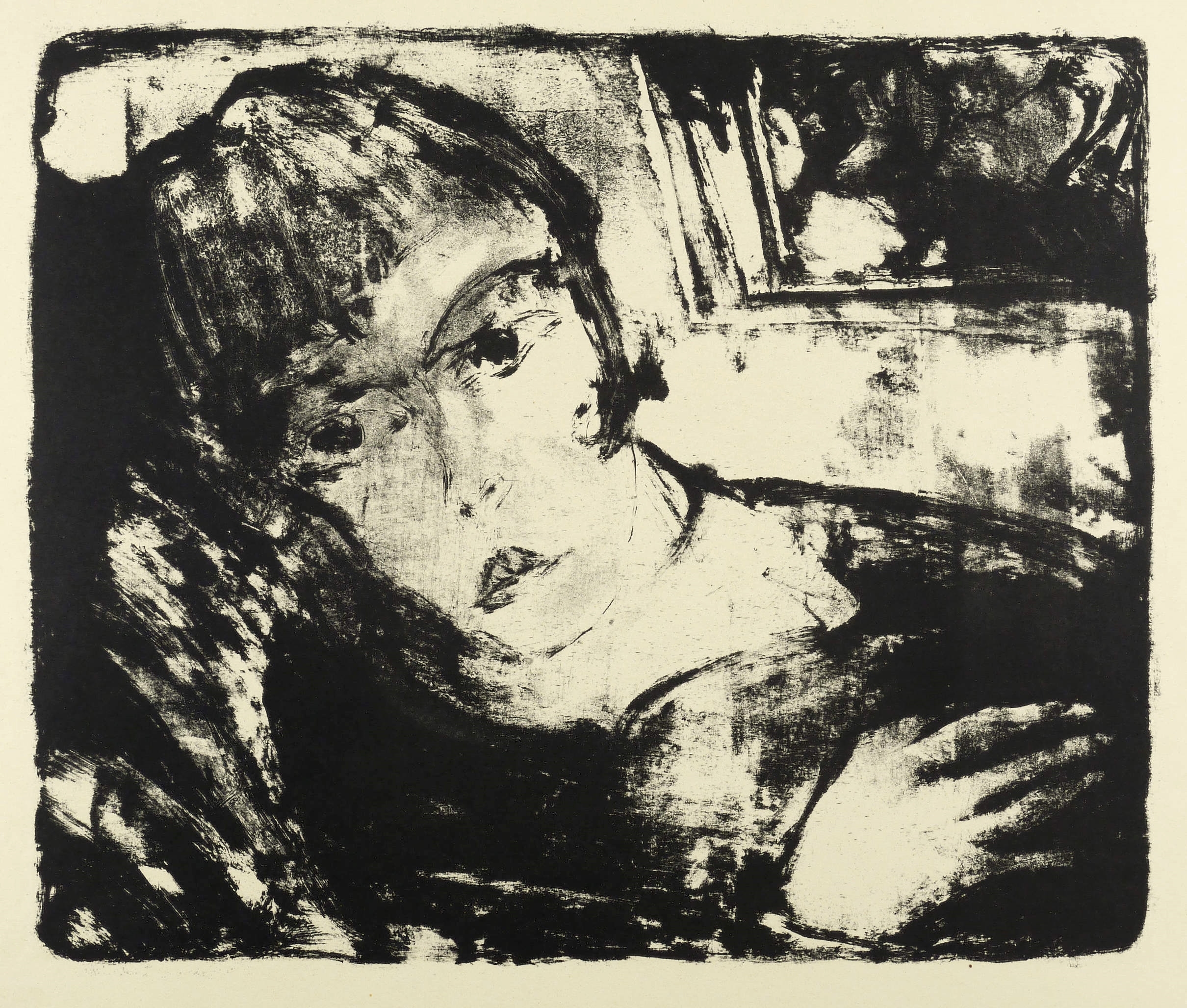 Max Kaus, Schlaf Mädchen (Liegende), 1922/1923