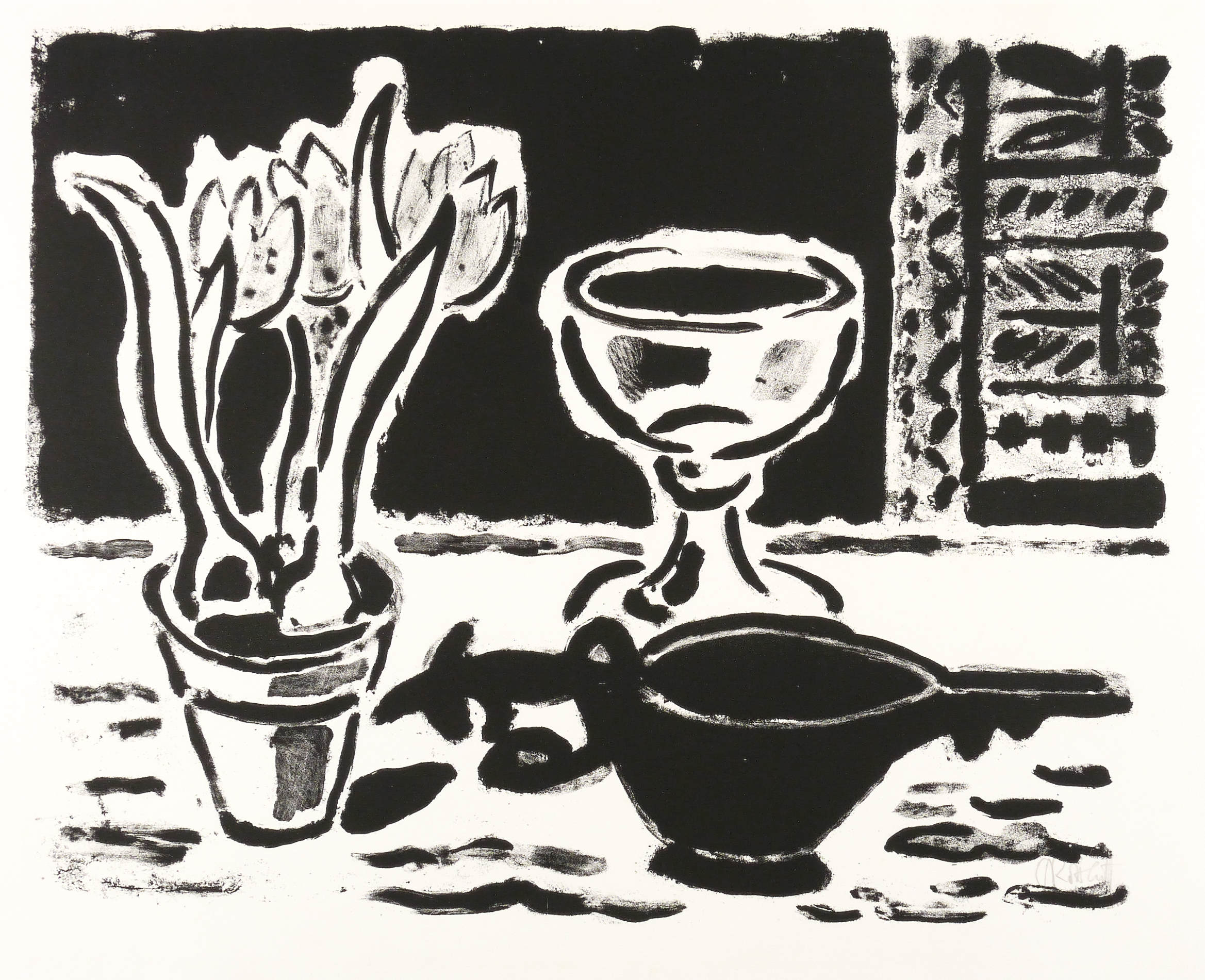 Stillleben mit Krokustopf