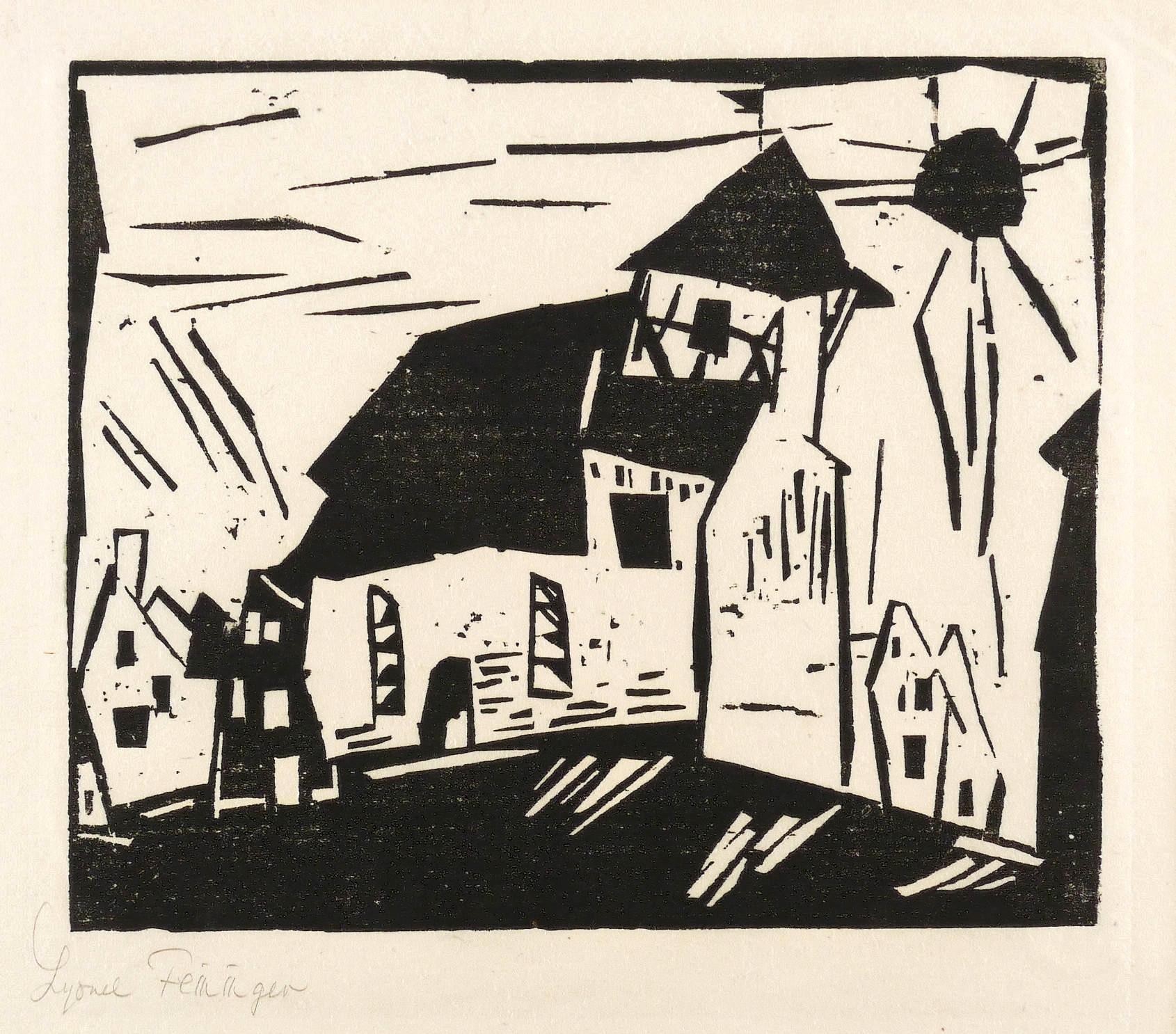 Lyonel Feininger, Vollersroda (Kirche in Vollersroda), 1919