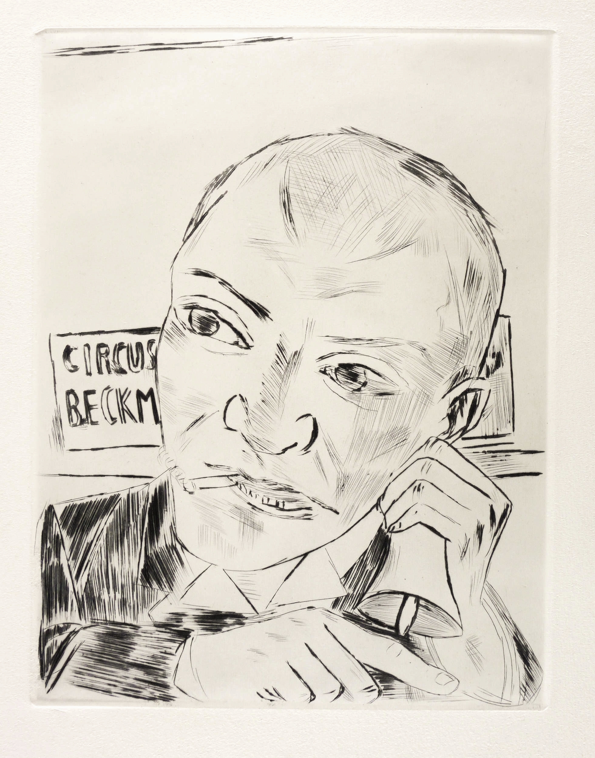 Der Ausrufer (Selbstbildnis Zirkus Beckmann)