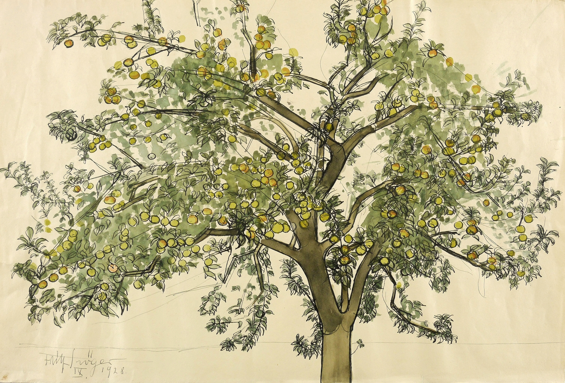 Fritz Tröger, Apfelbaum, 1928