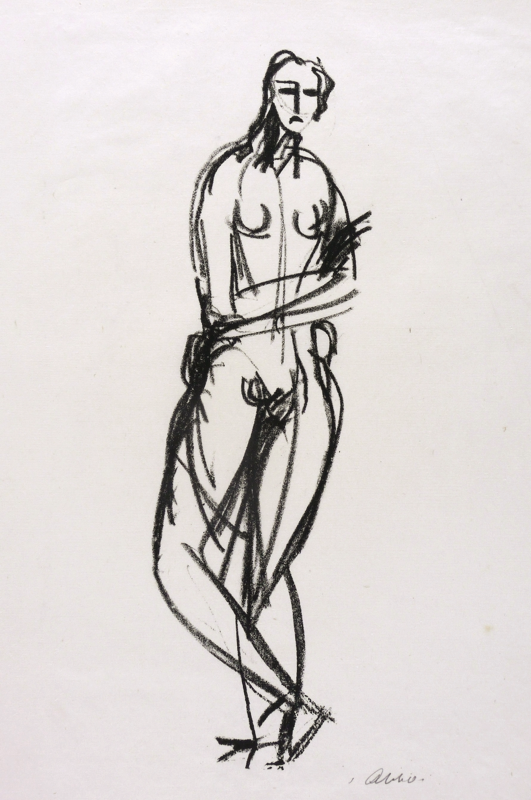 Stehender Akt (Plastische Ausführung)