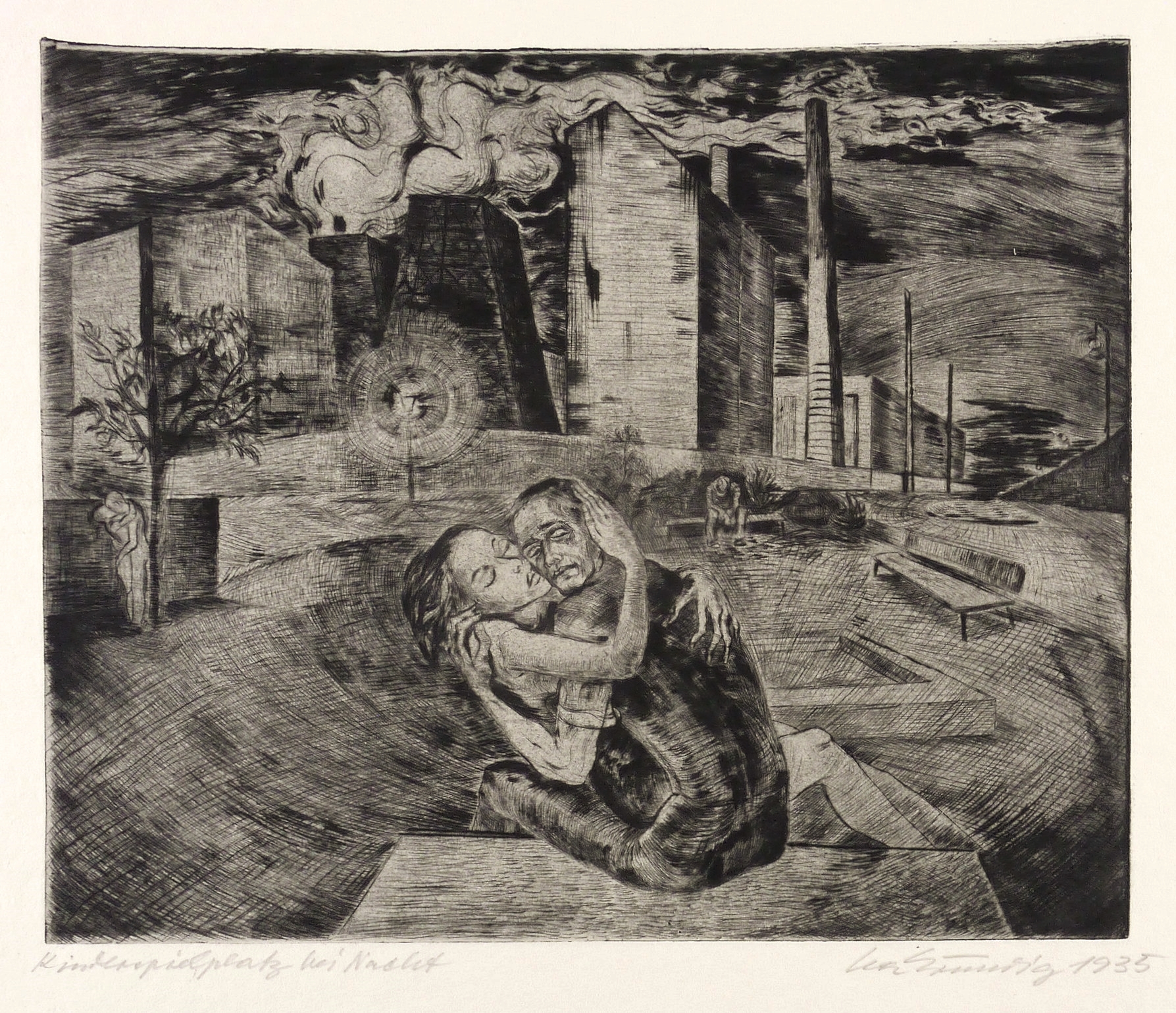 Kinderspielplatz bei Nacht