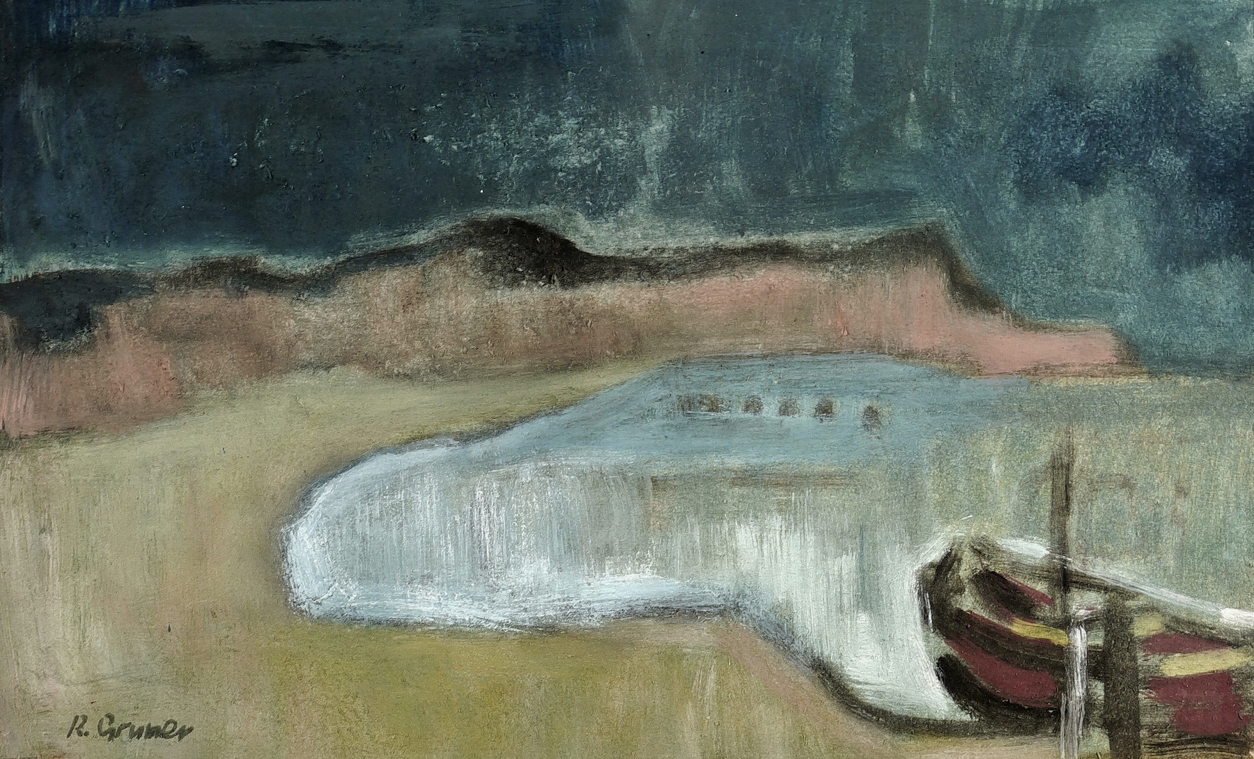 Rudi Gruner, Boot am See, 1950-1960