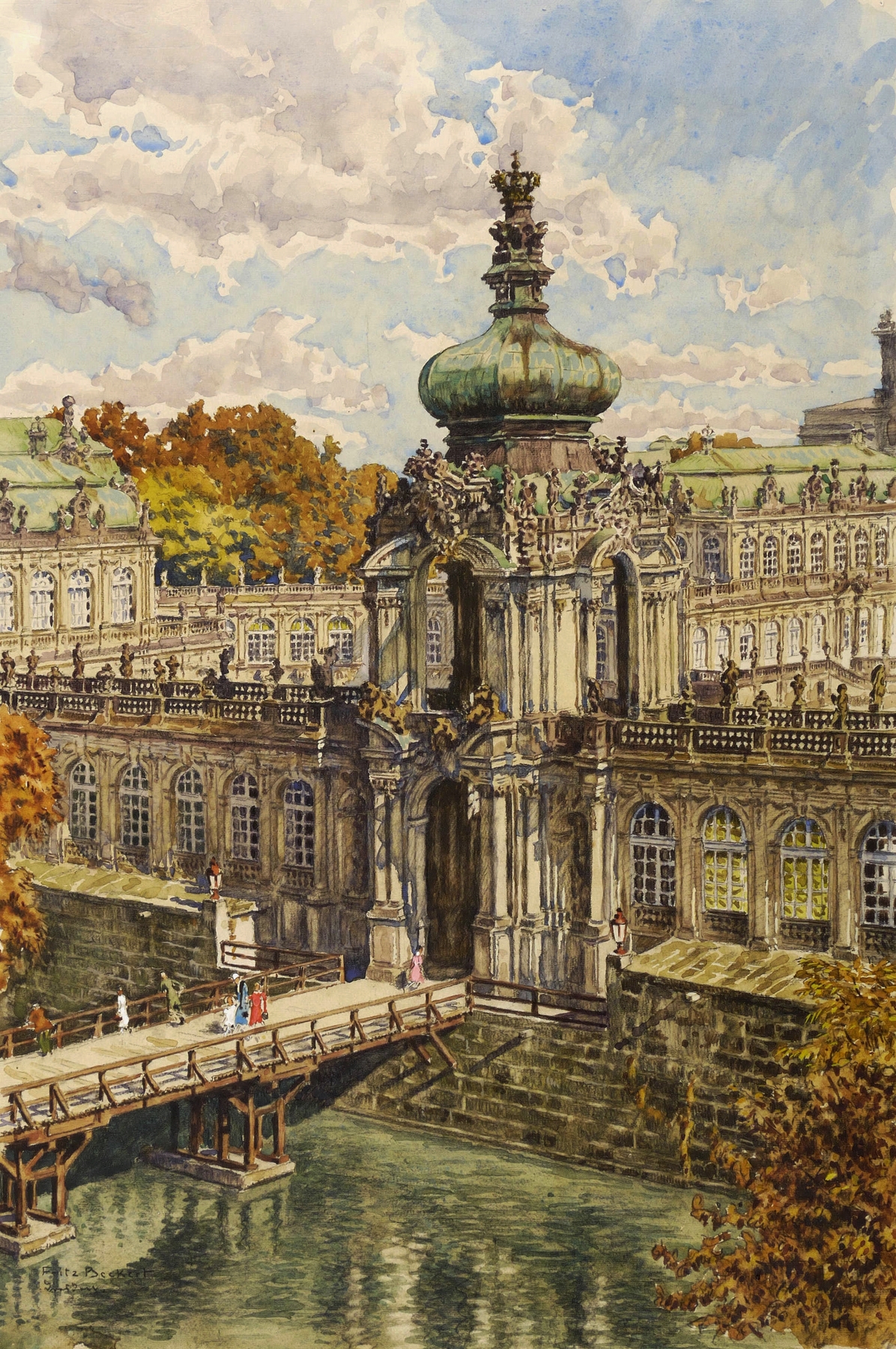 Zwinger mit Kronentor und Zwingergraben Zwinger mit Kronentor und Zwingergraben