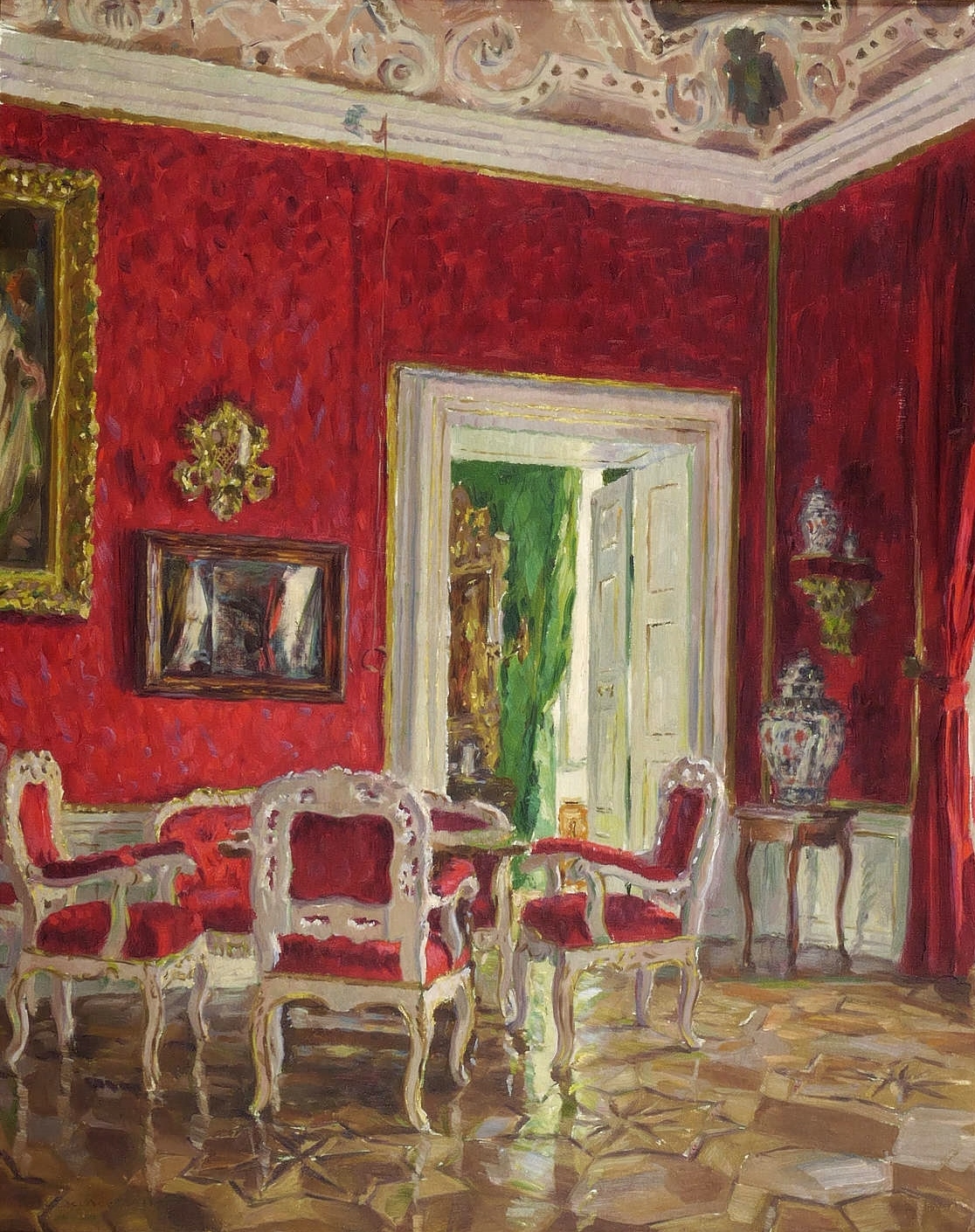 Das rote Zimmer (Schlossinterieur) Das rote Zimmer (Schlossinterieur)