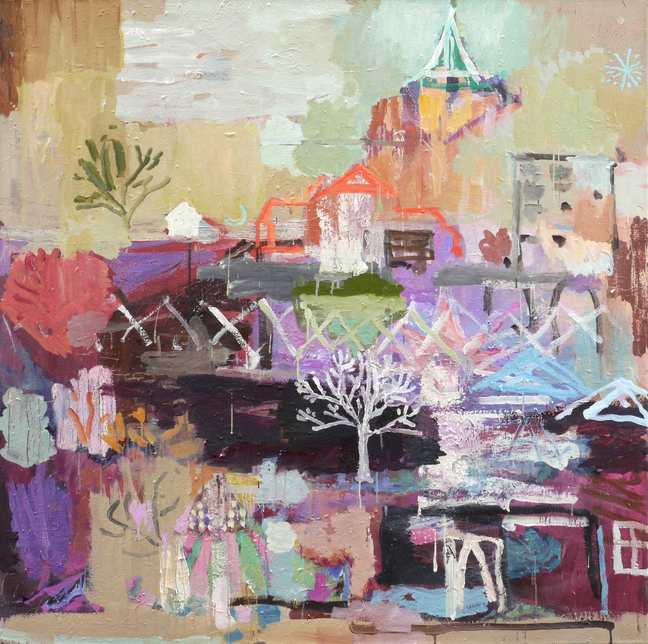 Nächtliche Kleinstadt