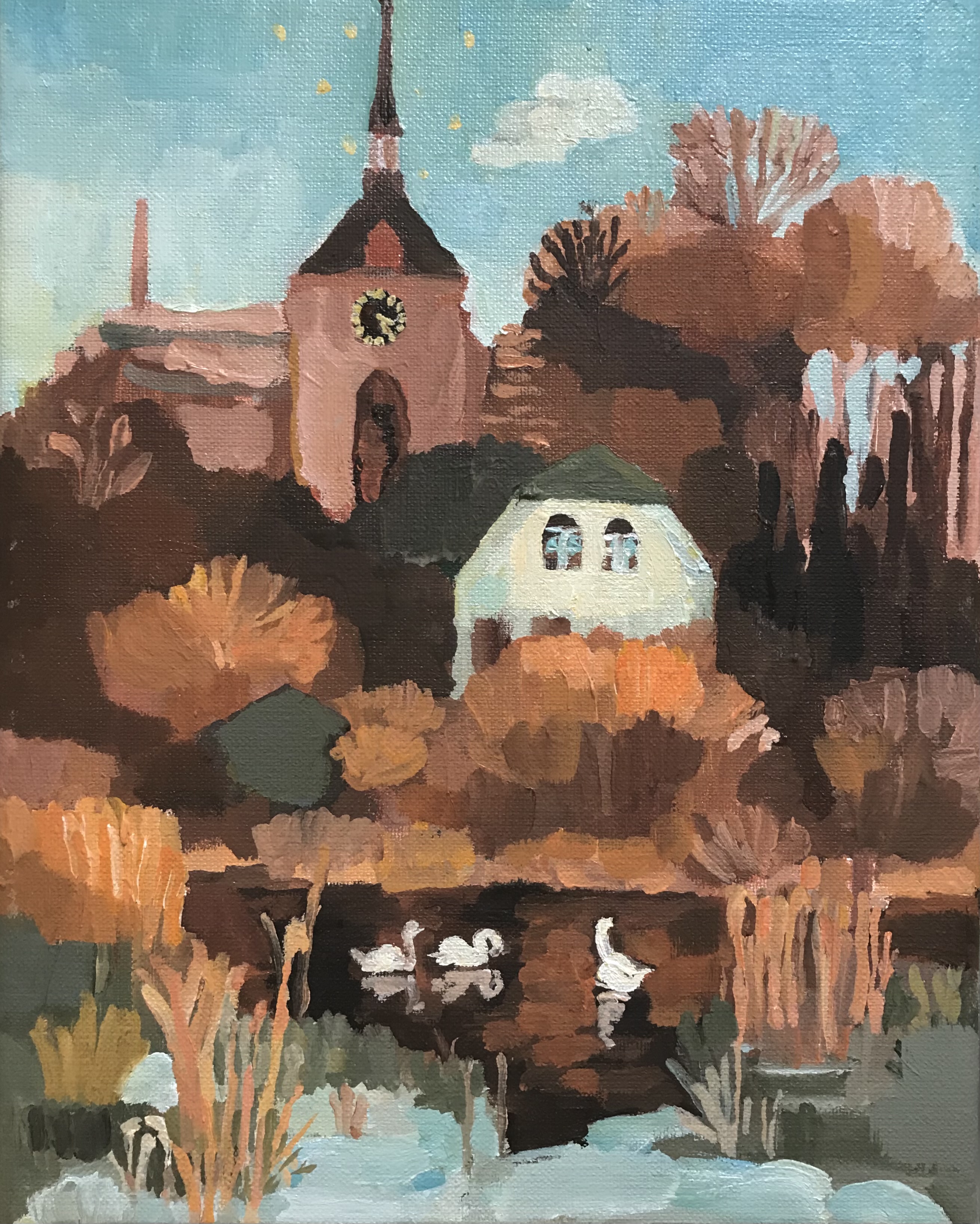 Winter vor der Stadt