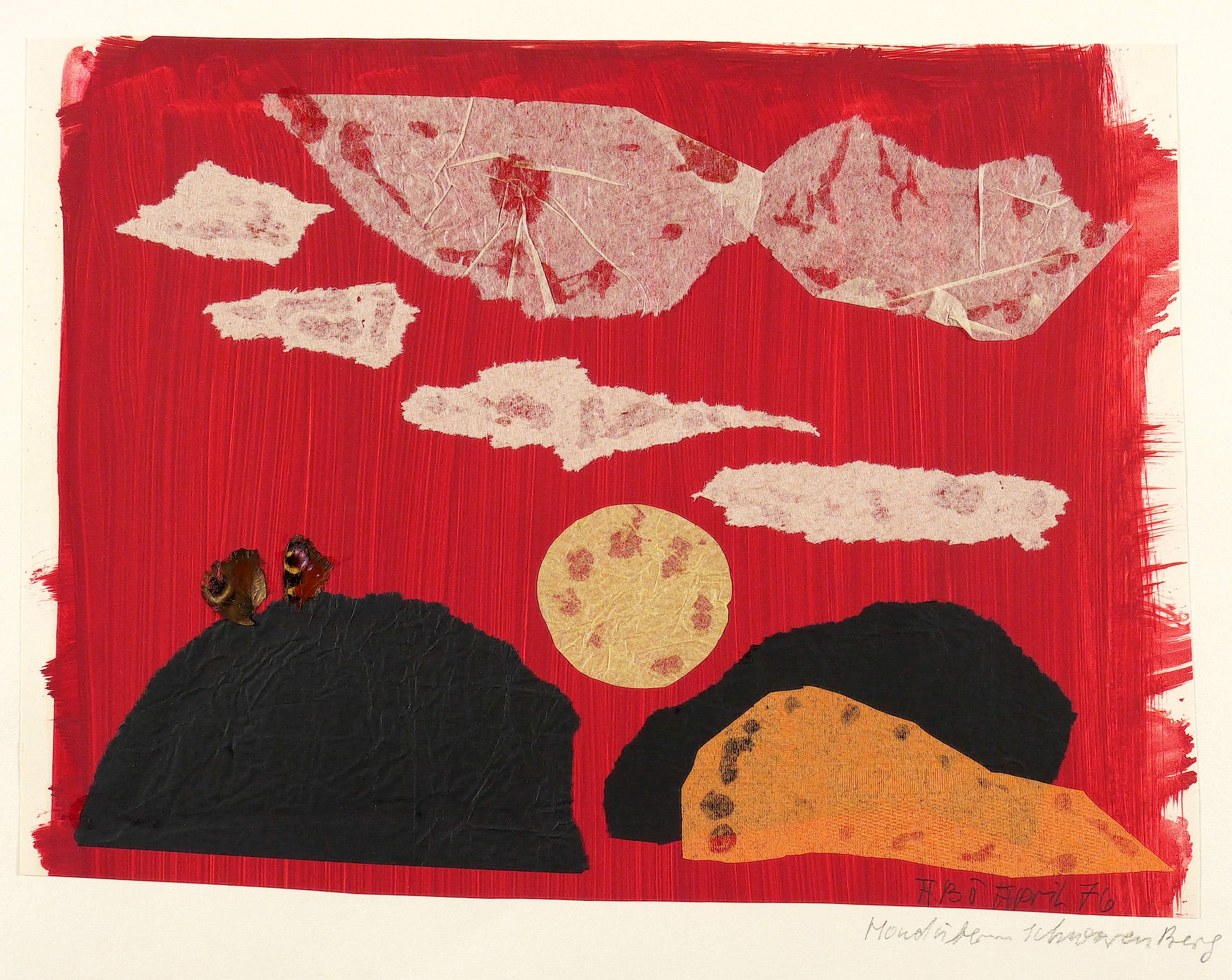 Agathe Böttcher, Mond überm schwarzen Berg, 1976