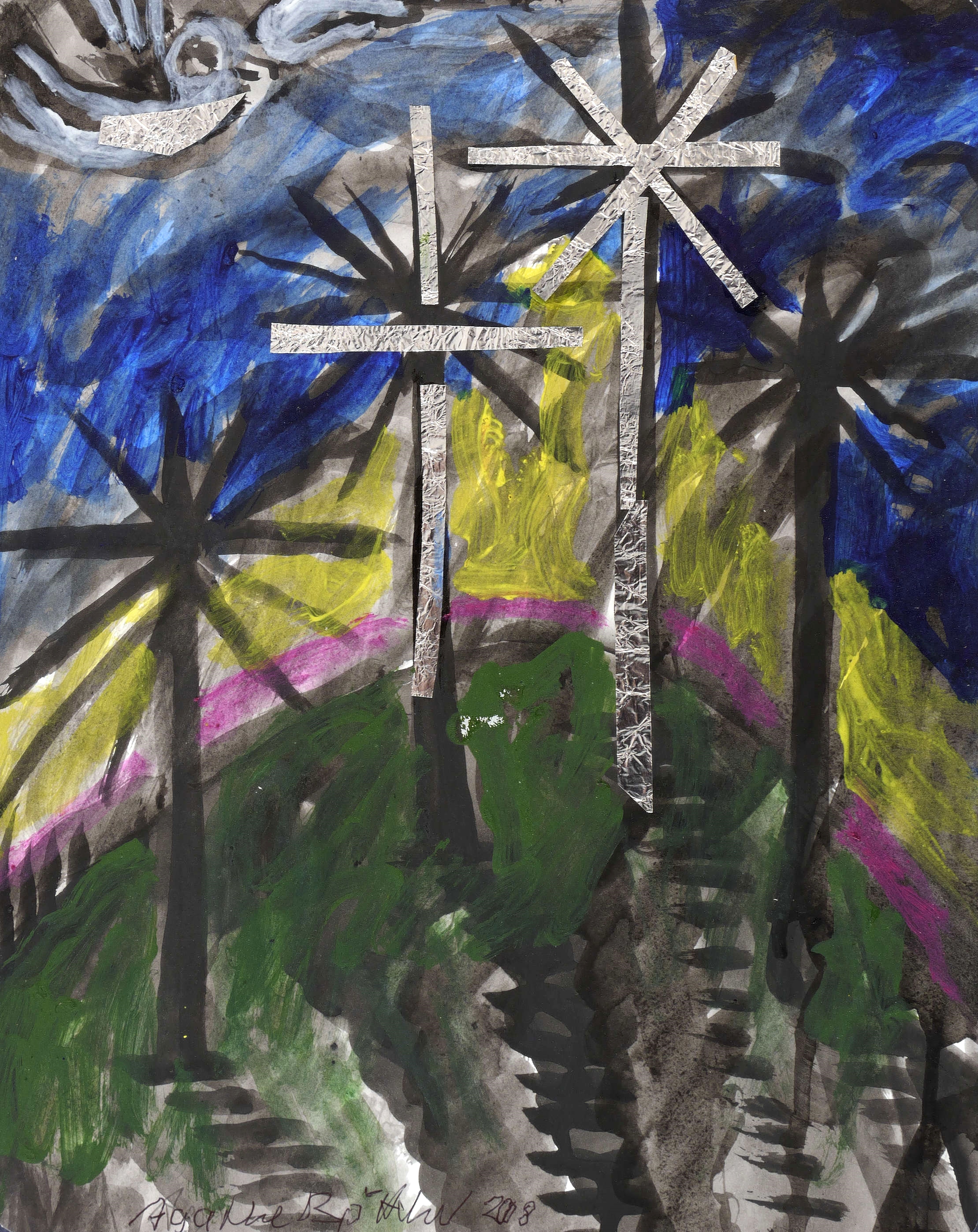 Hügel mit Windrädern Hügel mit Windrädern