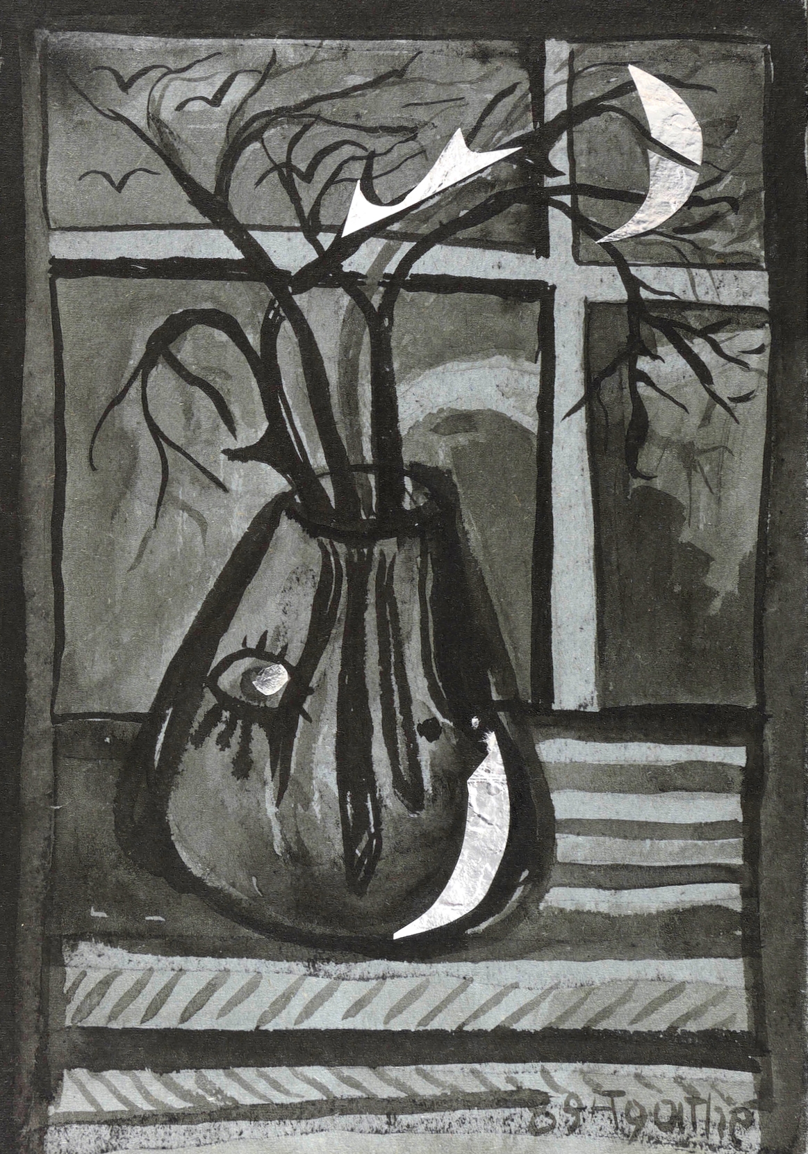 Fensterstillleben im Mondlicht Fensterstillleben im Mondlicht