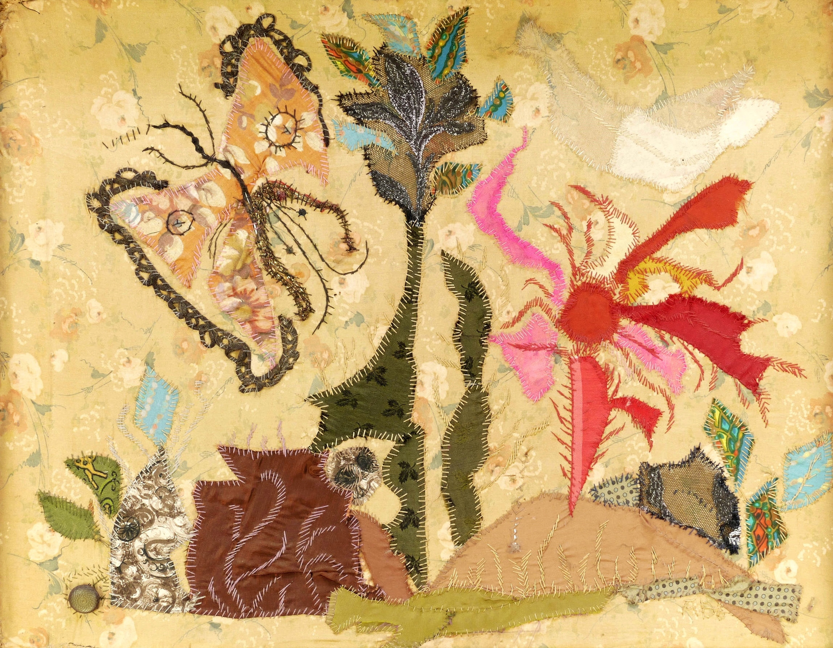 Agathe Böttcher, Schmetterling, Vogel und Blumen, 1975-1980