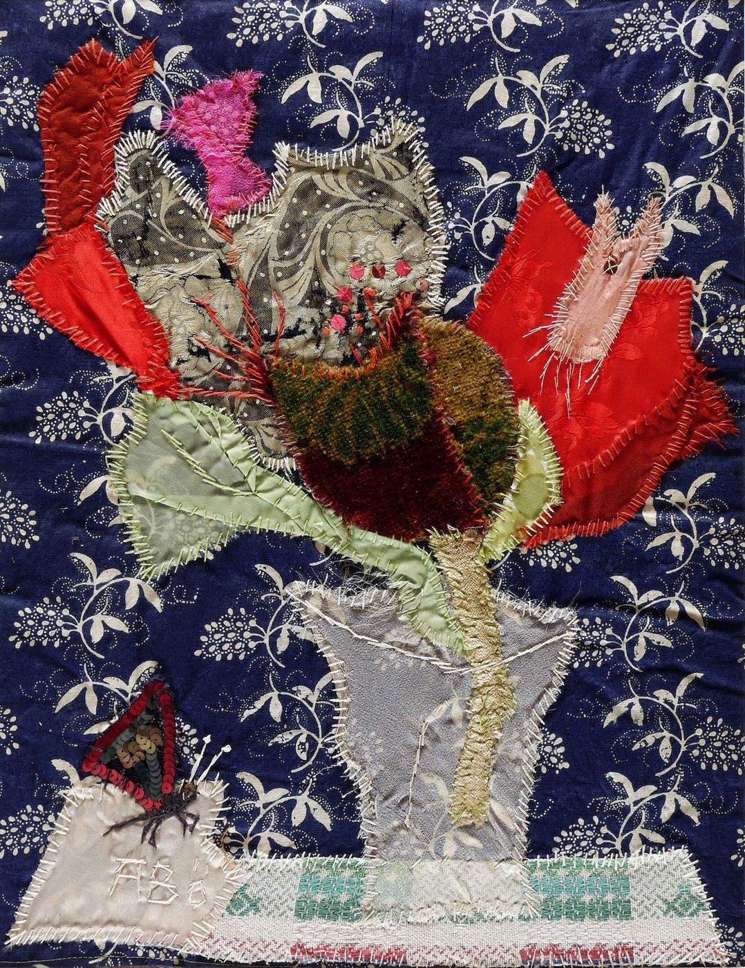 Agathe Böttcher, Ohne Titel (Blumenvase mit Insekt), um 1980