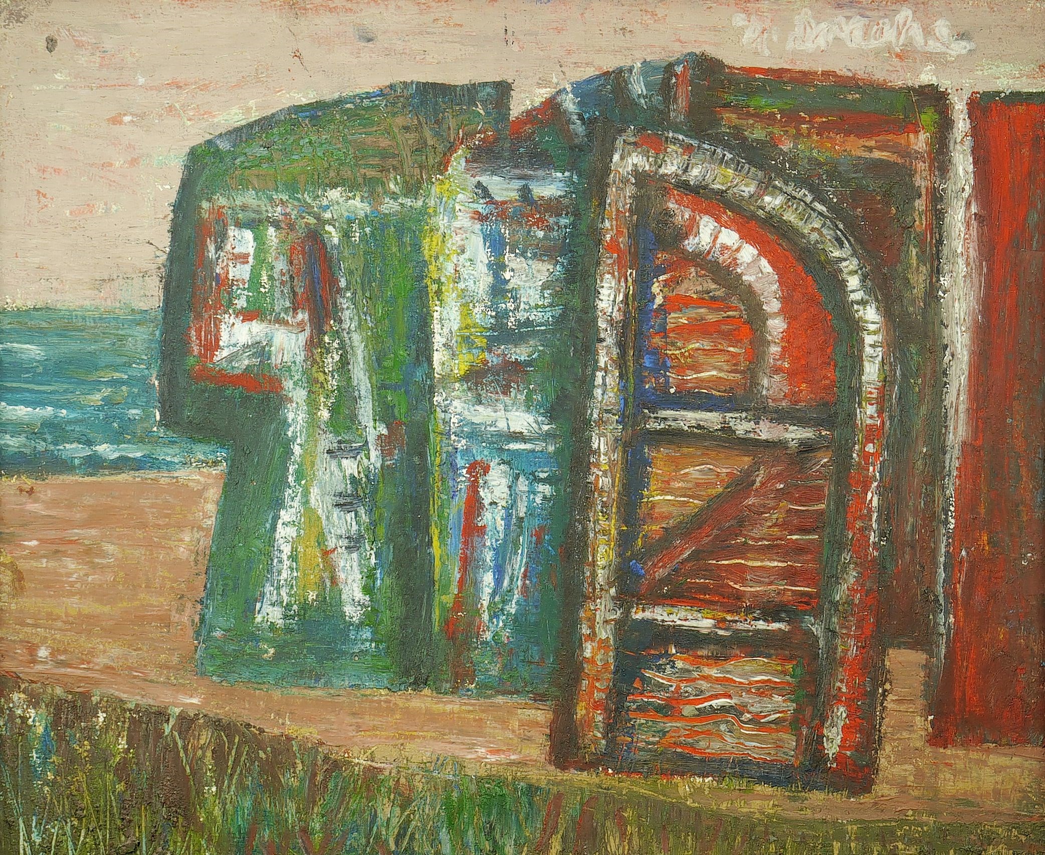 Heinz Drache – „Strandkörbe am Abend“