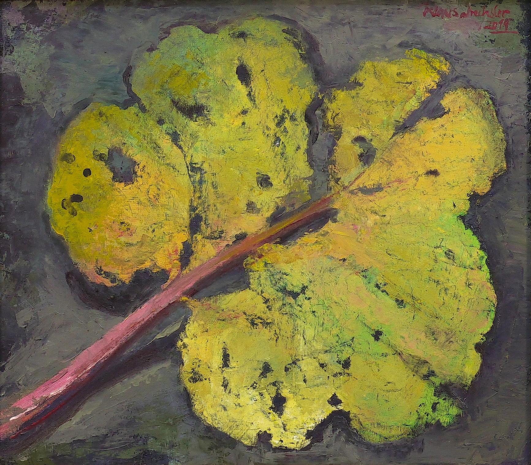 Klaus Drechsler – „Großes Rhabarberblatt III - Herbstblatt“