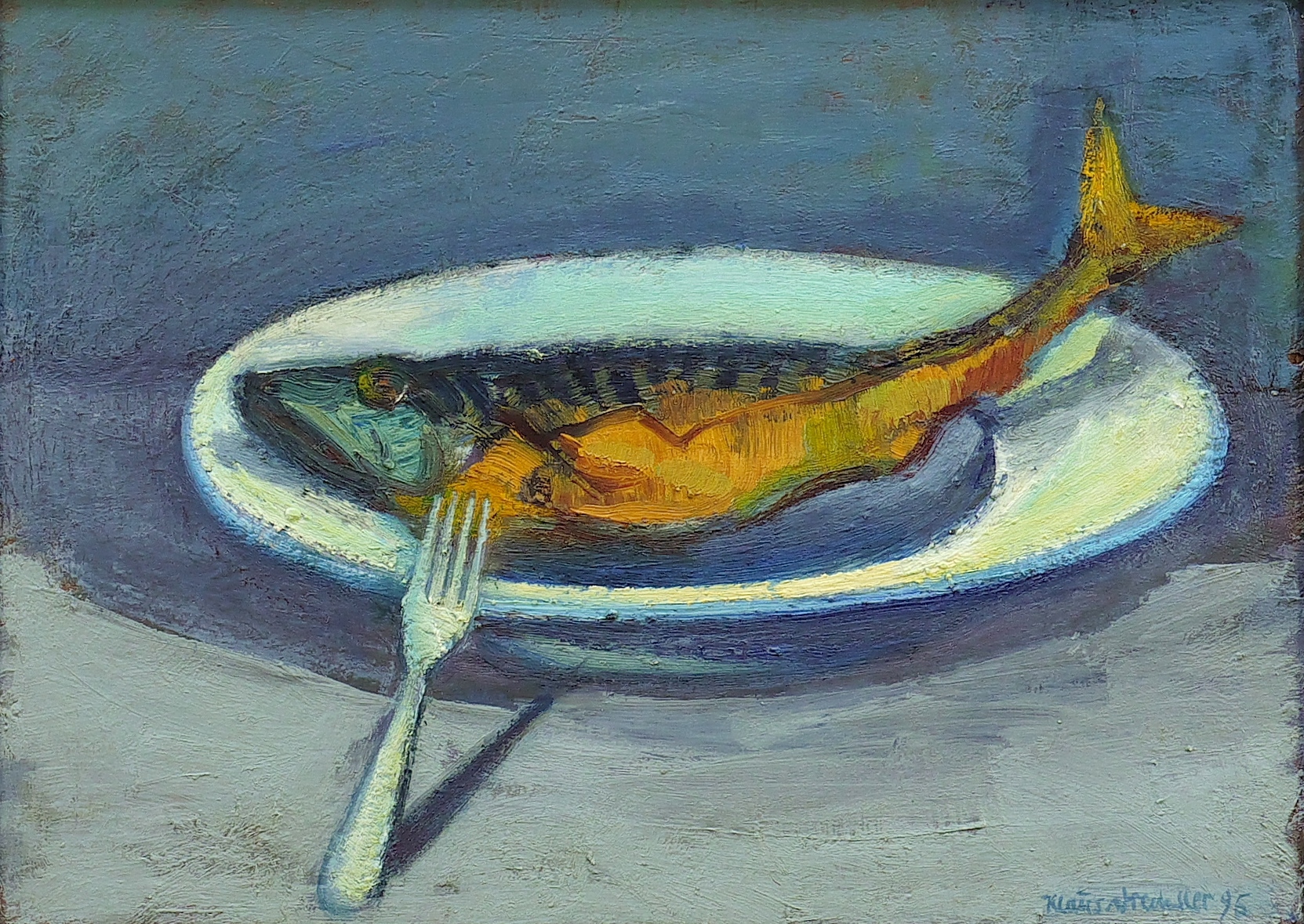 Klaus Drechsler – „Große Schale mit Räucherfisch I“