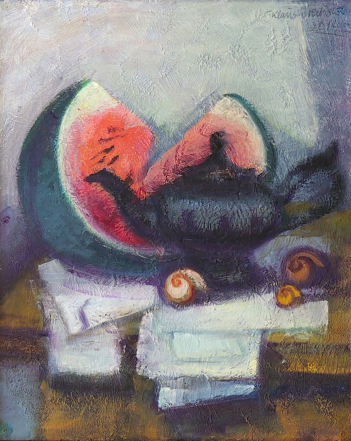 Klaus Drechsler – „Melonenstück mit Teekanne“