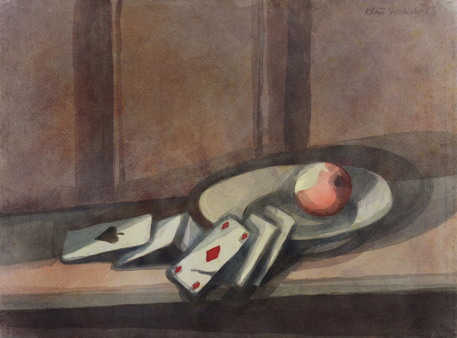 Spielkarten mit Apfelteller I